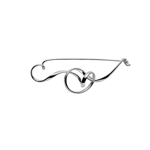 FORGET-ME-KNOT BROOCH - STERLING SILVER