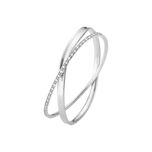 MARCIA BANGLE - STERLING SILVER WITH BRILLIANT CUT DIAMONDS